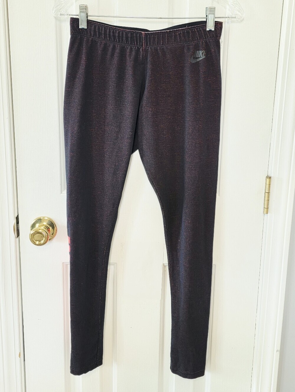 Nike Black Red Fleck Leggings Medium